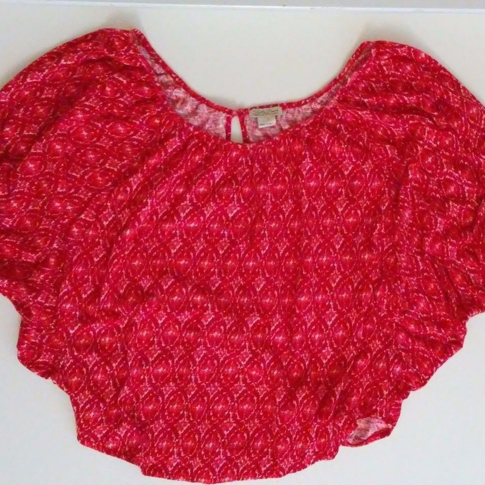 Lucky Brand Poncho Women's Boho Ikat Top Size M